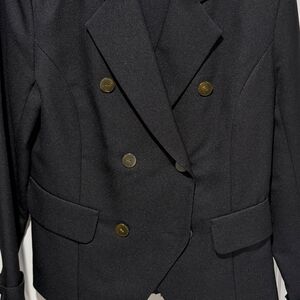 Elegant Black Double-Breasted Women's Blazer